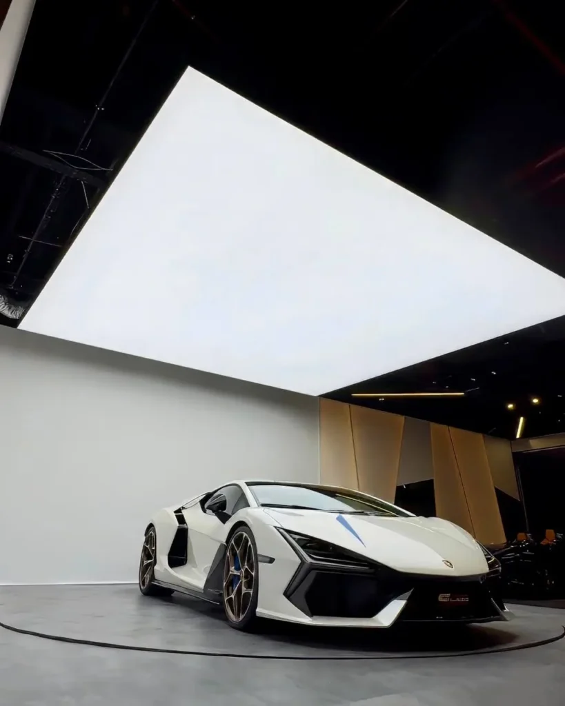Stretch Ceiling Light Box for Car Showroom Dubai
