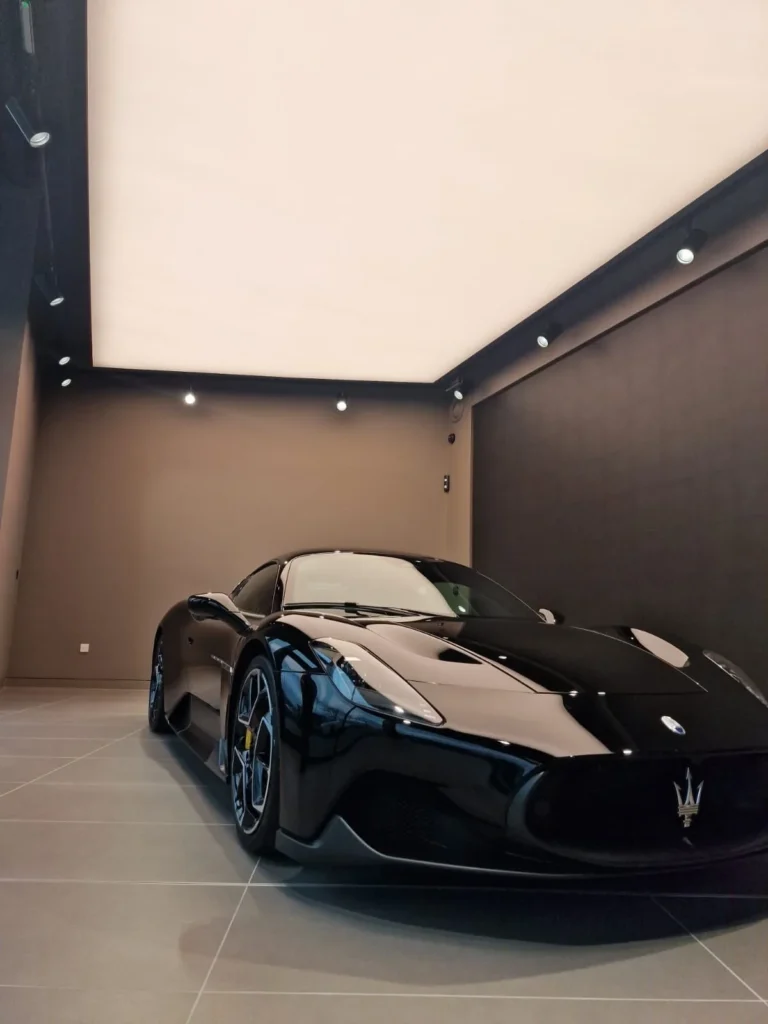 Backlit Stretch Ceiling in Car Showroom
