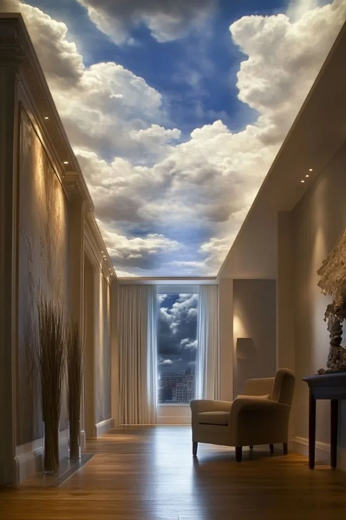 Sky and Cloud Printed Stretch Ceiling